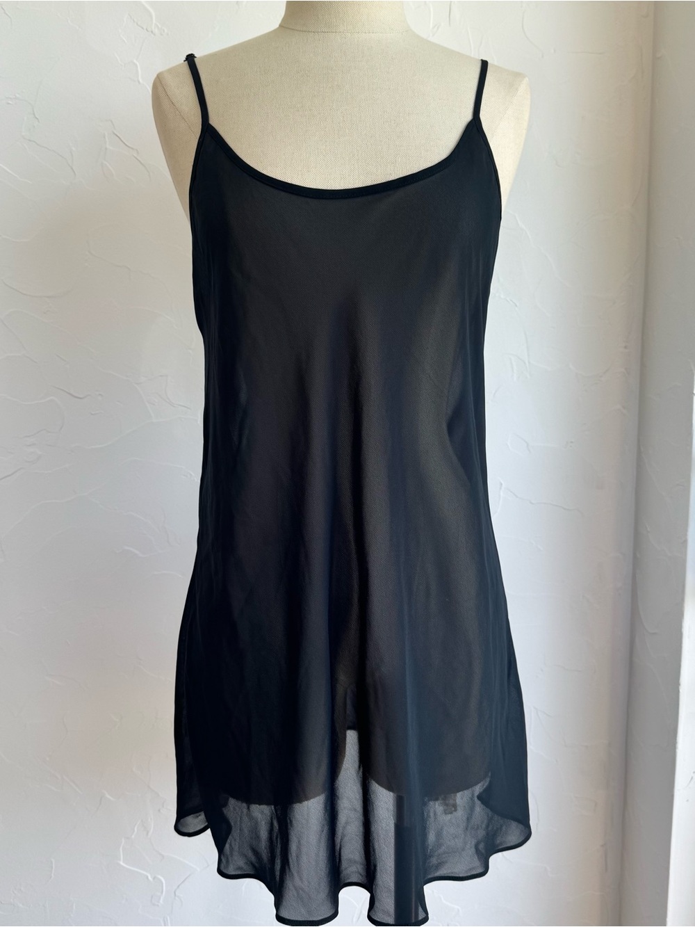 Vintage Victoria’s Secret Black Sheer Slip Dress Lingerie Mini Dress